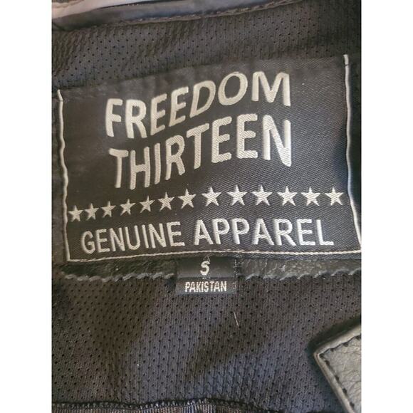 Leather Motorcycle Jacket Women Small Leather FREEDOM THIRTEEN ANGEL WINGS LINED - Picture 11 of 12
